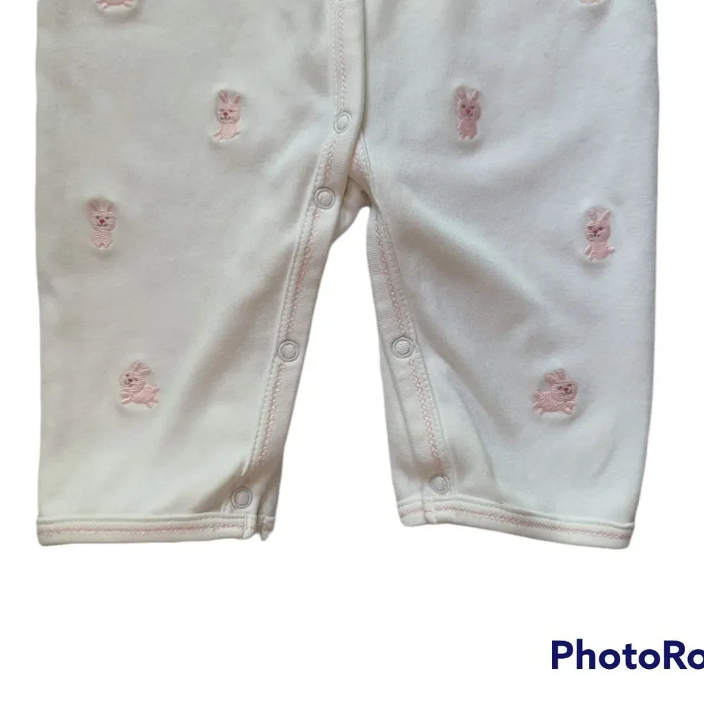 Carter's White & Pink Bunny Easter Footie Set